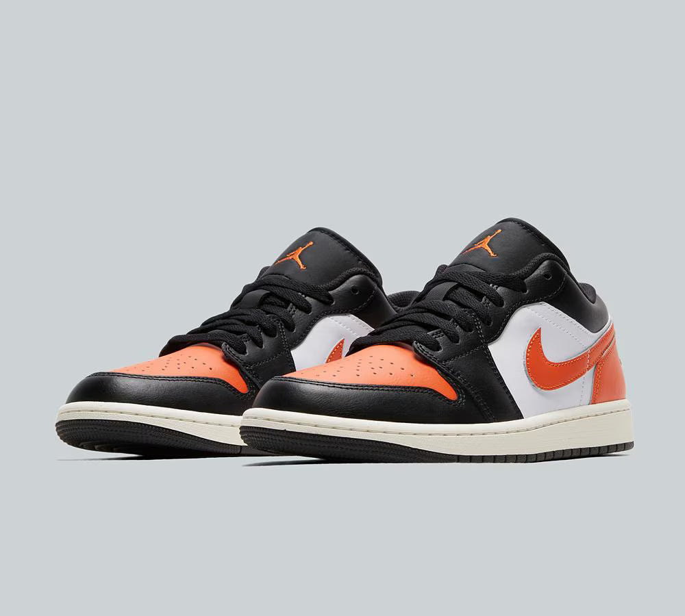 Nike Air Jordan 1 Low GS Unisex Black Starfish White Sail UK 5 EU 38 With Box Without Lid