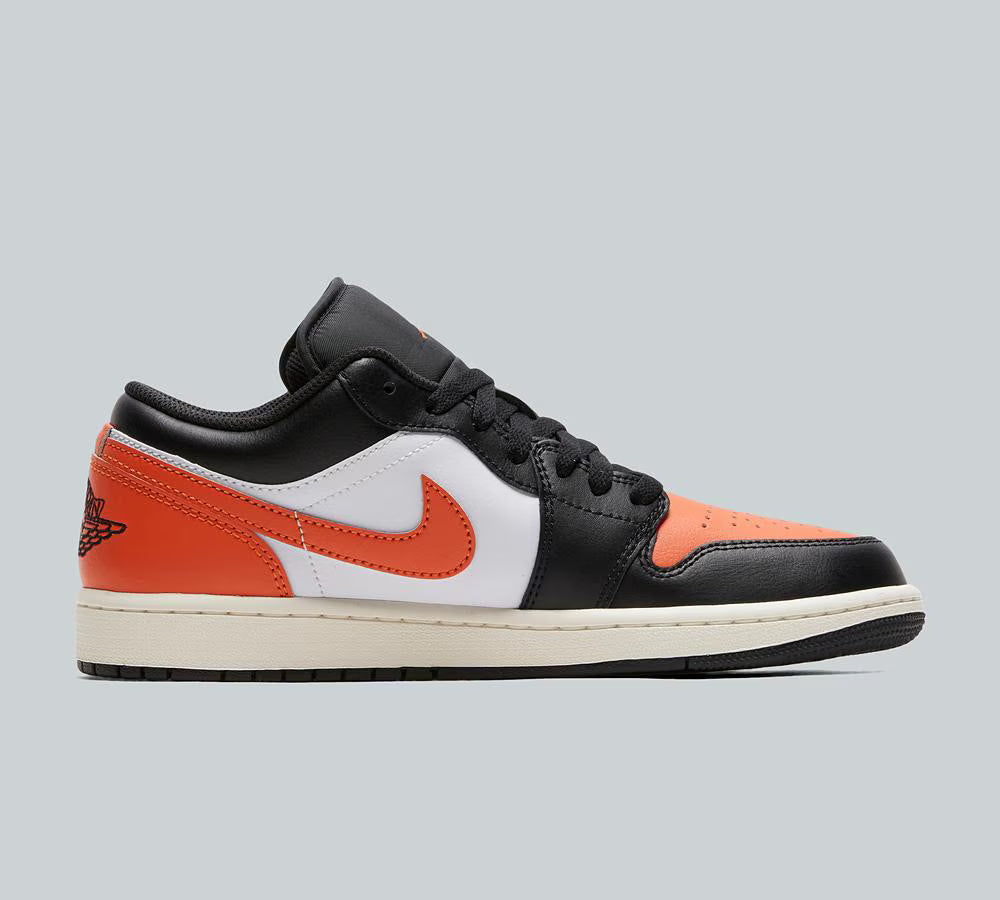 Nike Air Jordan 1 Low GS Unisex Black Starfish White Sail UK 5 EU 38 With Box Without Lid