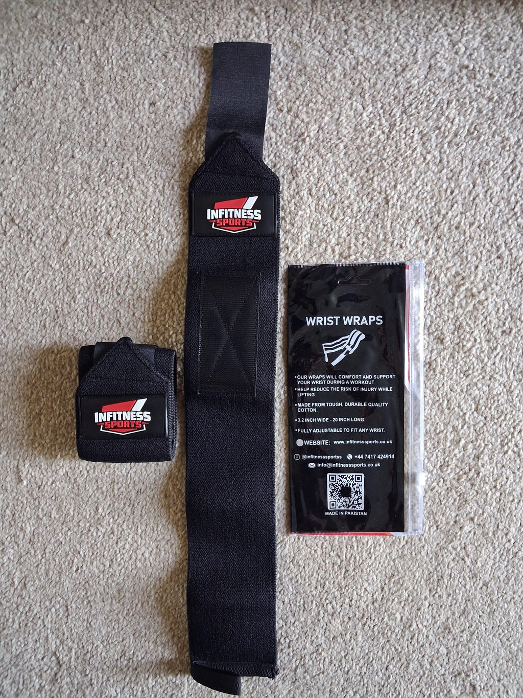 InFitness Sports 20 inches Wrist Wrap Black/ Baki/ Camo