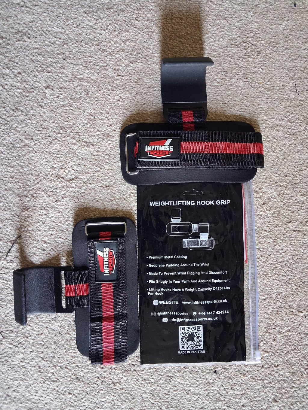 Weight Lifting latch Hooks with Lifting Straps Non-Slip Metal Rubber Coated