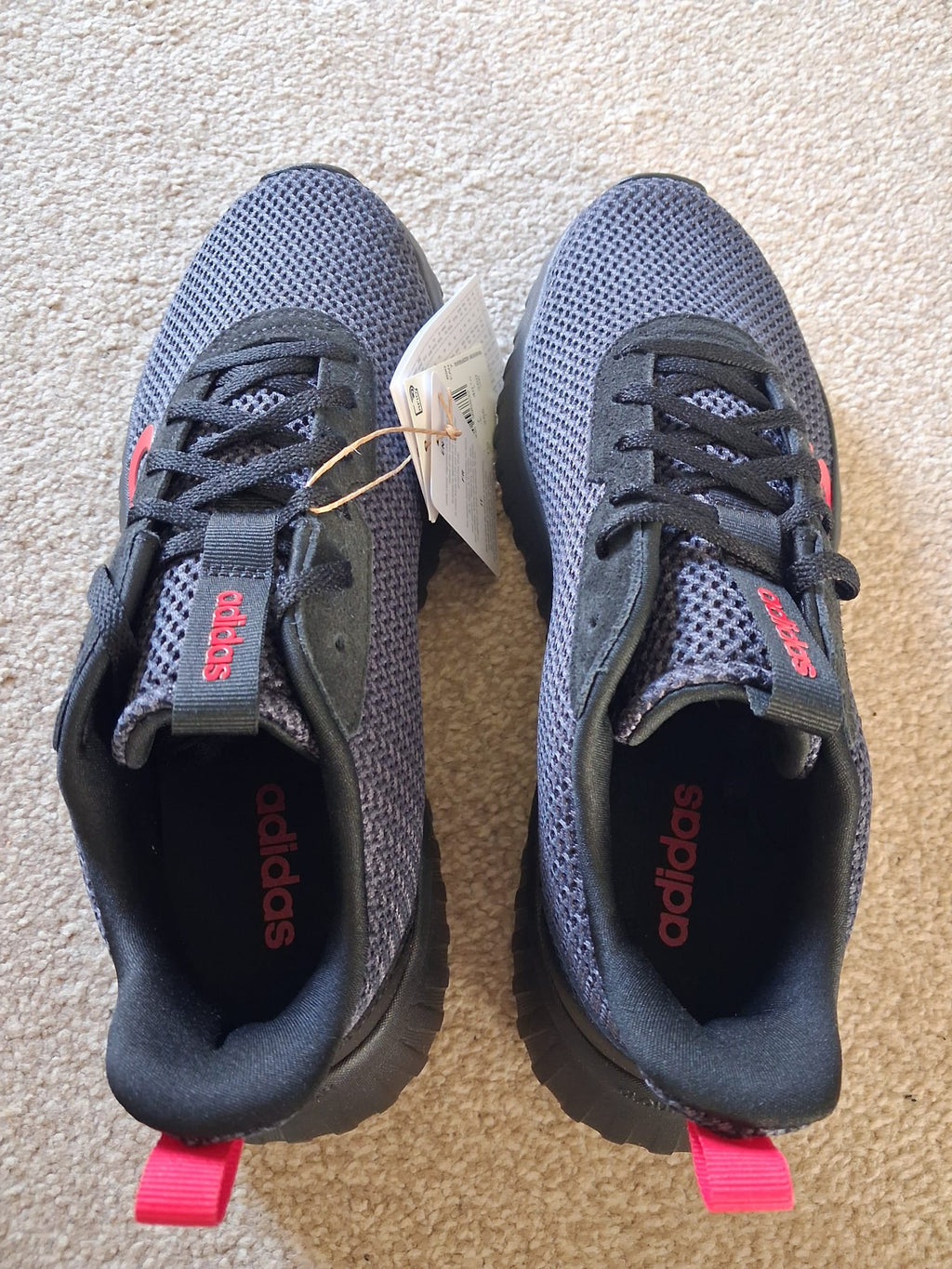 adidas Kaptir Base Sizes UK 7 & 8 Men's Black Red Trainer