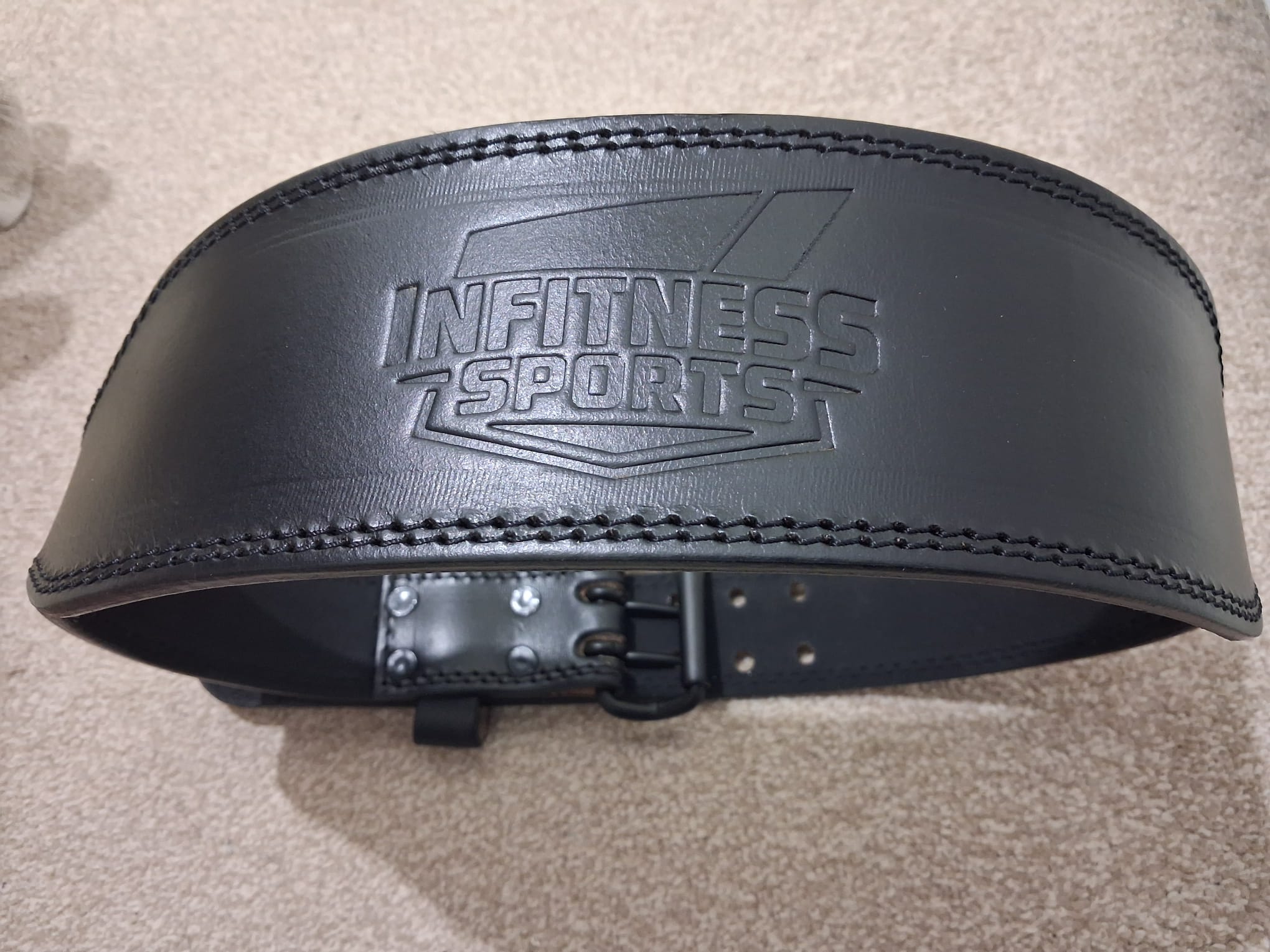 Cowhide Leather, Weight Lifting Belt Gym Fitness, 4” Padded Lumbar Back Support