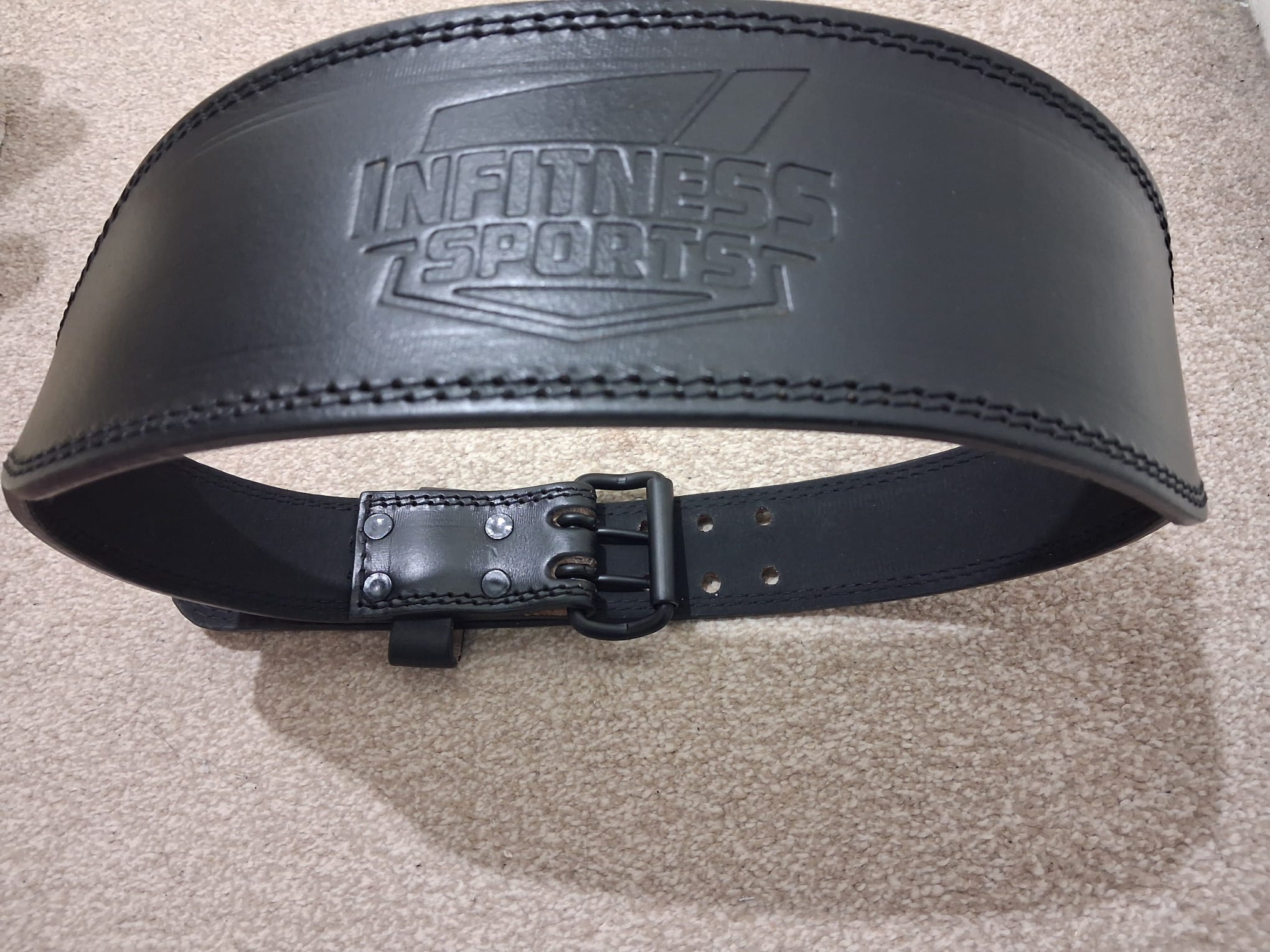 Cowhide Leather, Weight Lifting Belt Gym Fitness, 4” Padded Lumbar Back Support