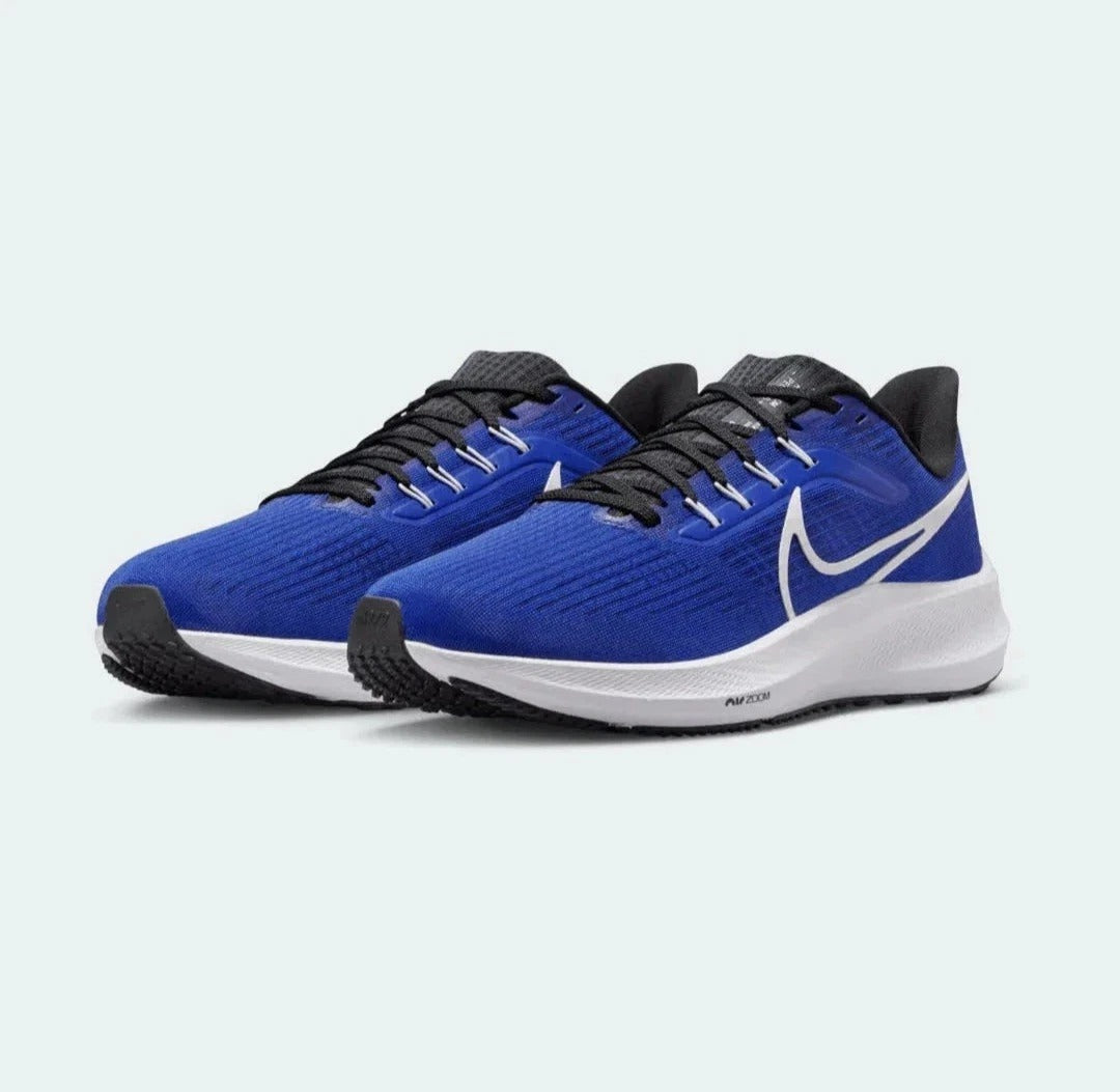 Nike Air Zoom Pegasus 39 White Blue Black Running Unisex Trainer UK 7 With Box