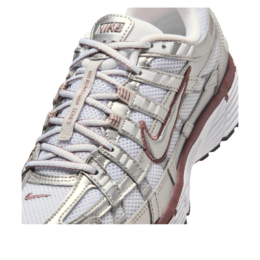 W Nike P-6000 White Tattoo Metallic Silver Size UK 9 EUR 44 With Box No Lid