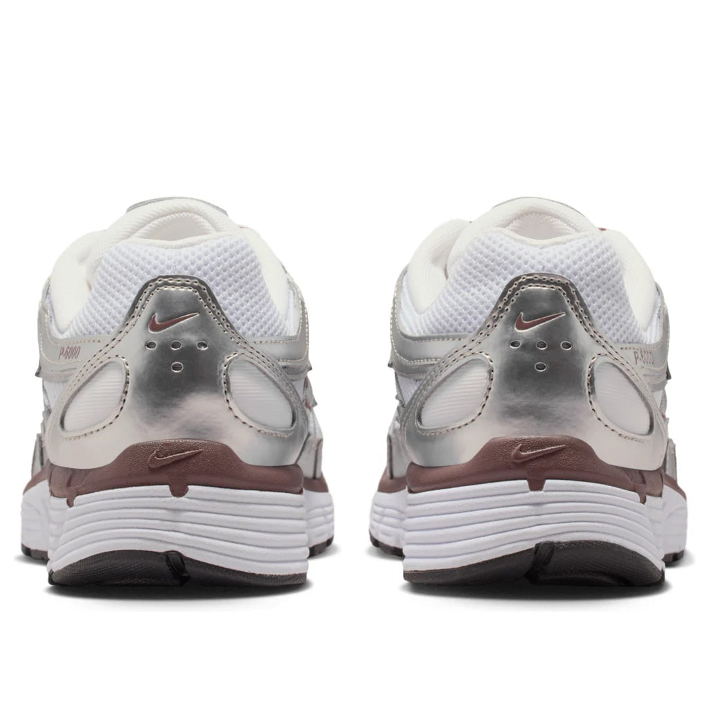 W Nike P-6000 White Tattoo Metallic Silver Size UK 9 EUR 44 With Box No Lid