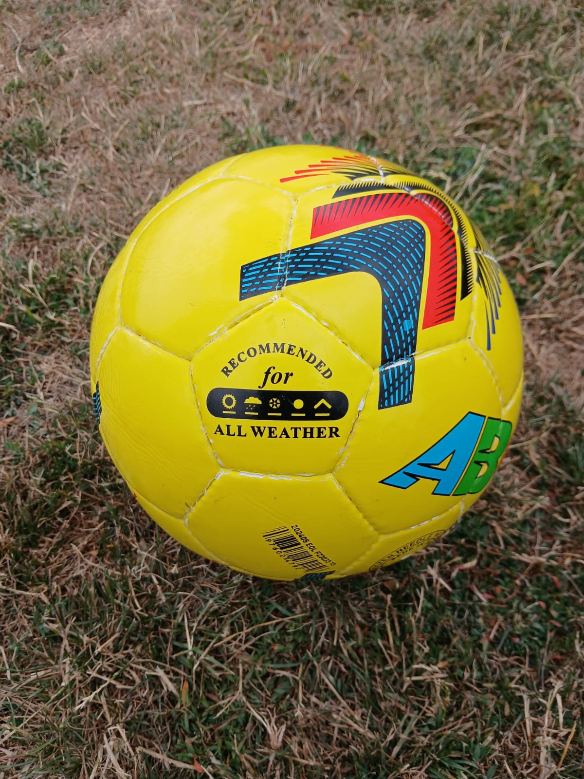 Hand Stitched 3 Layer FOOTBALL Size 5 Quality Match Ball Multicoloured