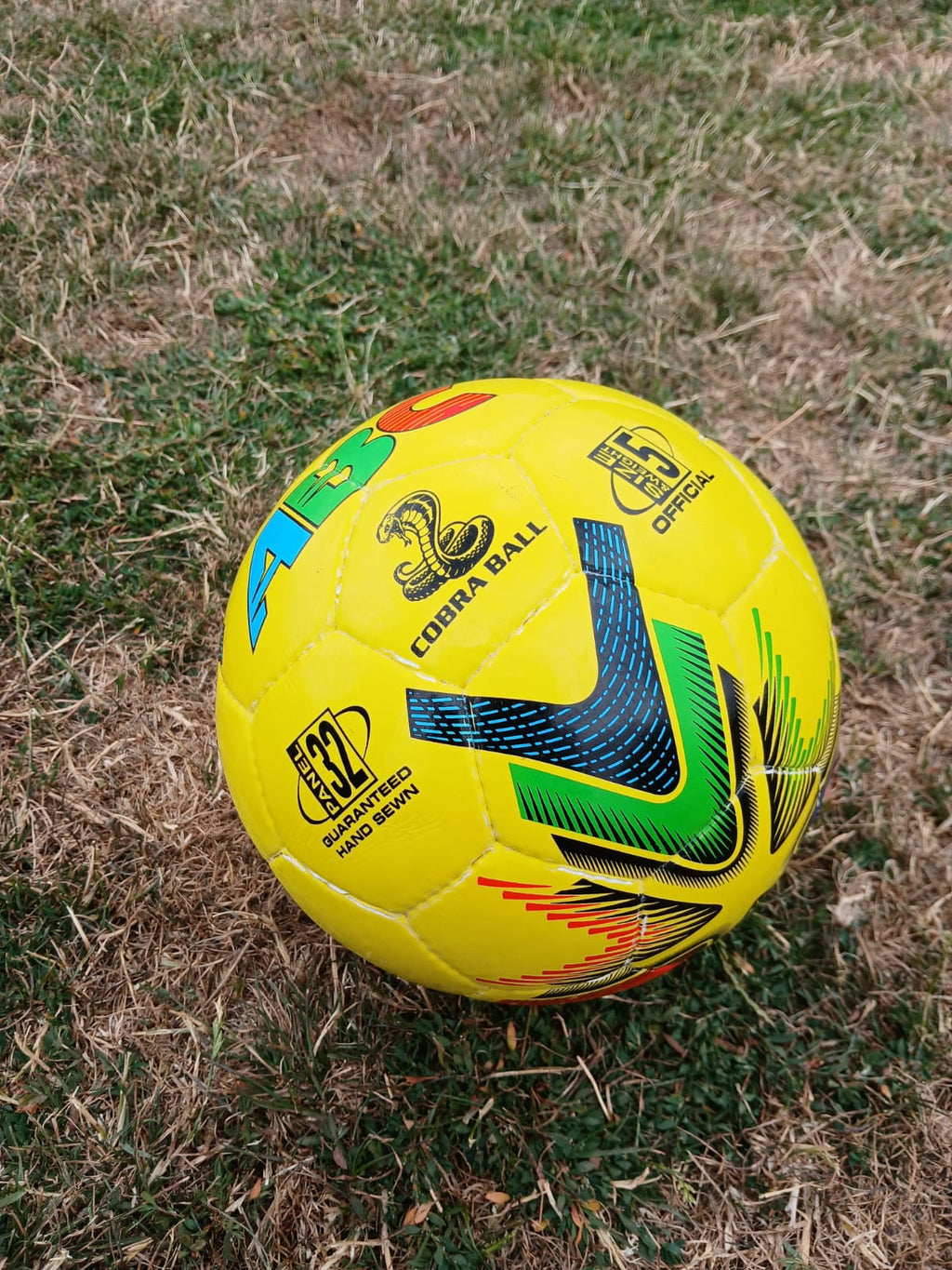 Hand Stitched 3 Layer FOOTBALL Size 5 Quality Match Ball Multicoloured