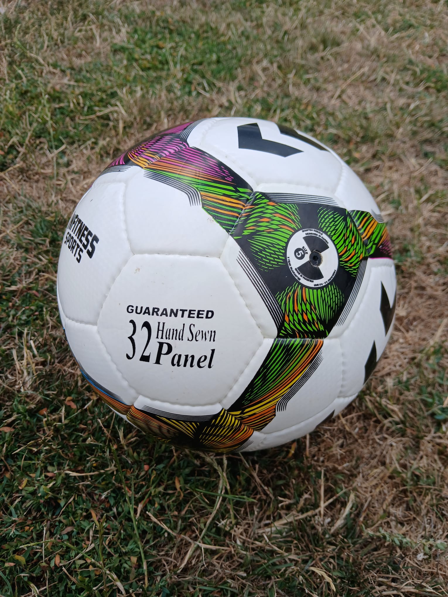 Hand Stitched 3 Layer FOOTBALL Size 5 Quality Match Ball Multicoloured