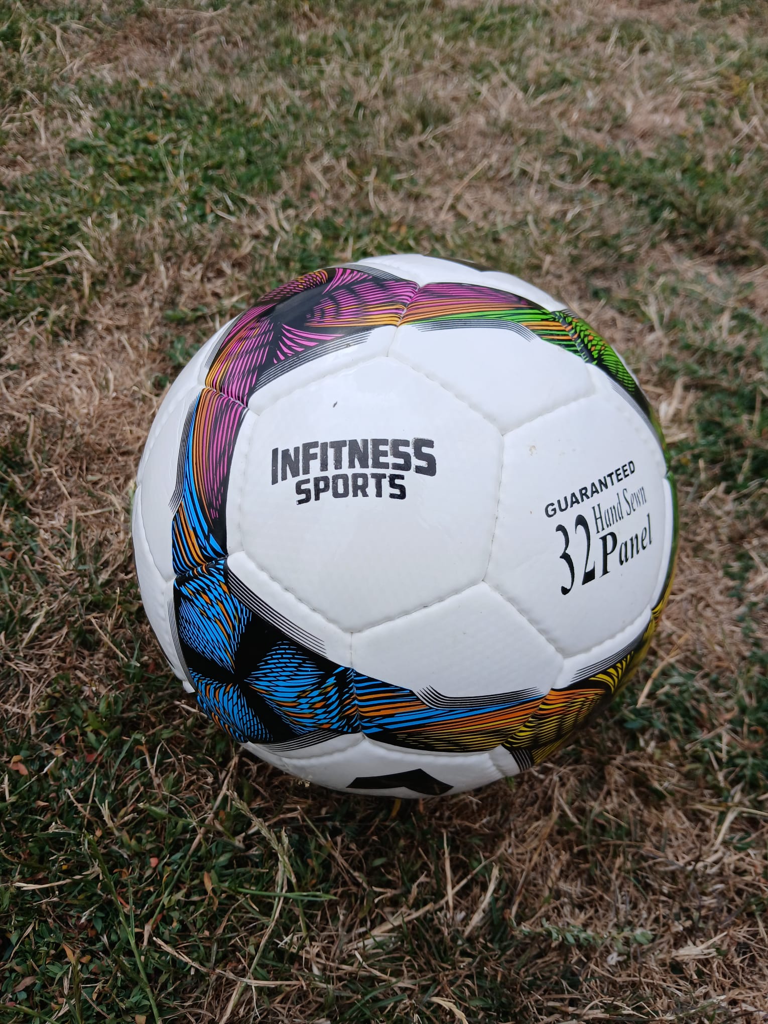 Hand Stitched 3 Layer FOOTBALL Size 5 Quality Match Ball Multicoloured
