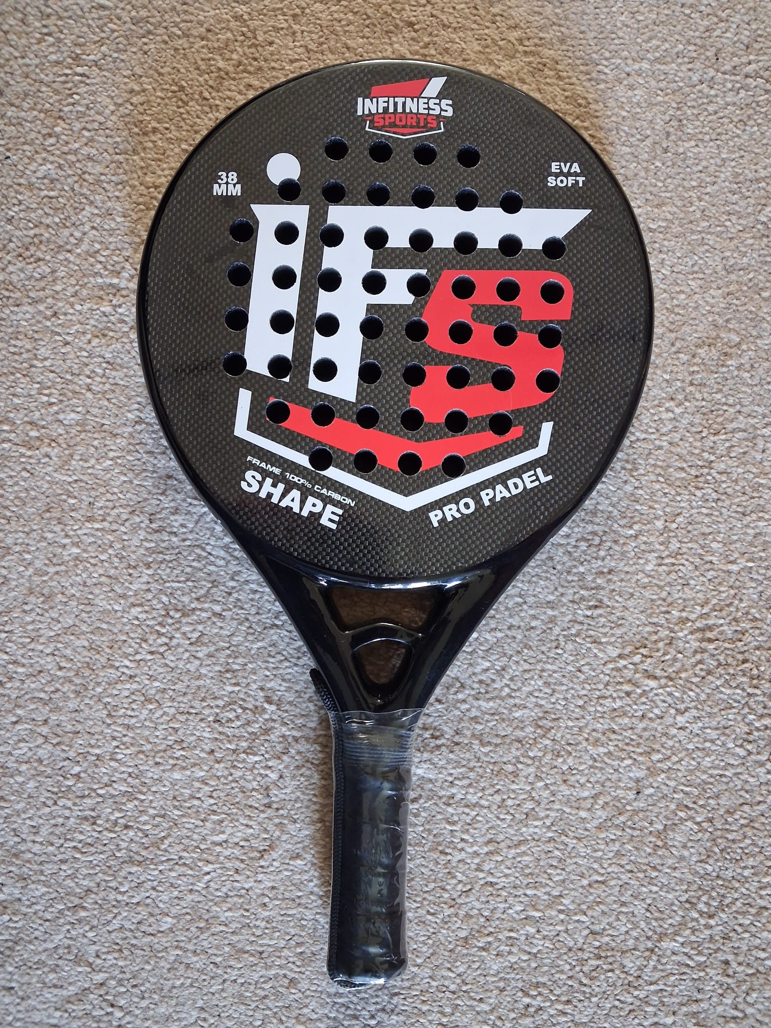Infitness Sports 3K Carbon Padel Rackets Diamond/Teardrop & Hybraid Pro X Shapes