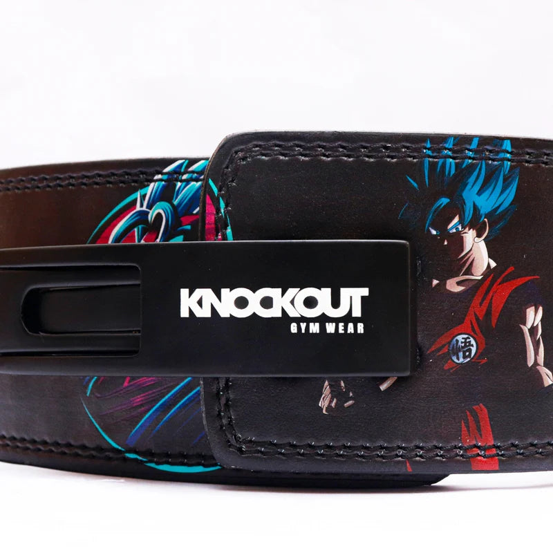 Weightlifting Belt Printed Anime/Goku Edition LEVER Control/ Self Lock/ Buckle Pin
