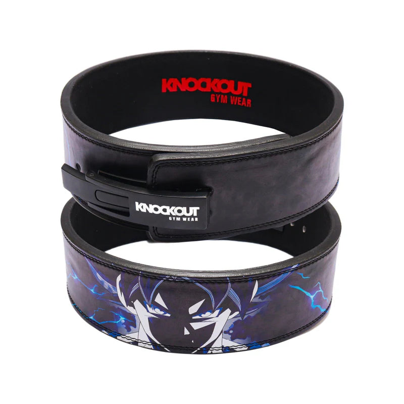 Weightlifting Belt Printed Anime/Goku Edition LEVER Control/ Self Lock/ Buckle Pin