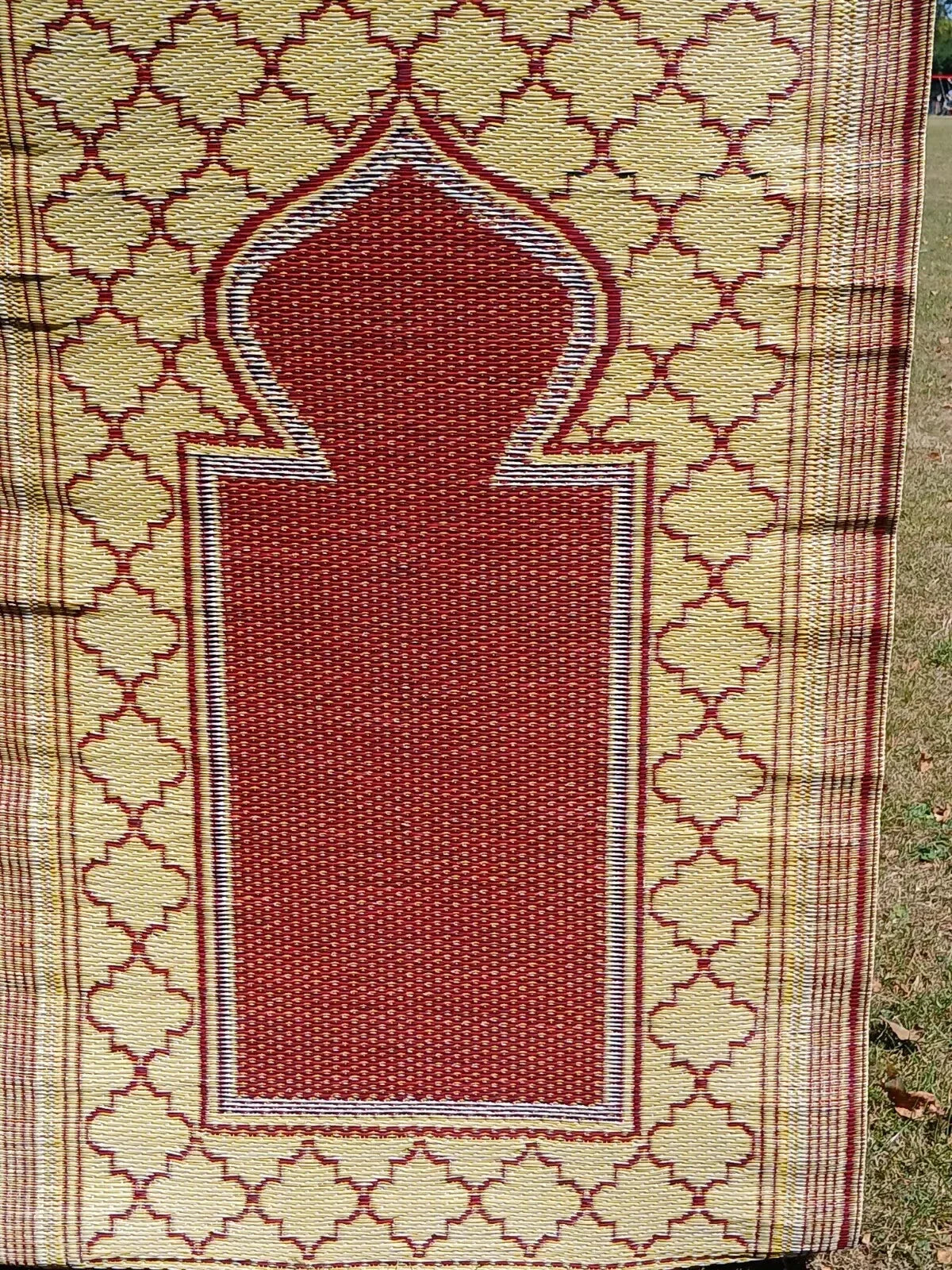 2 Pcs X DURABLE PLASTIC PRAYER MATs 124*77CM (4 X 2.6FT) Washable Indoor/Outdoor