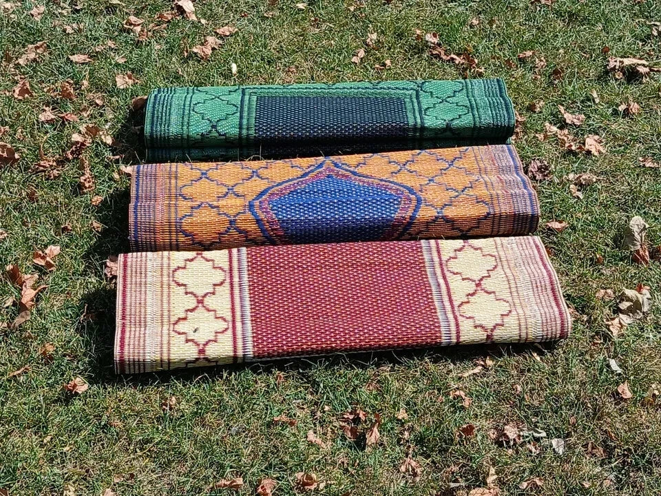 2 Pcs X DURABLE PLASTIC PRAYER MATs 124*77CM (4 X 2.6FT) Washable Indoor/Outdoor
