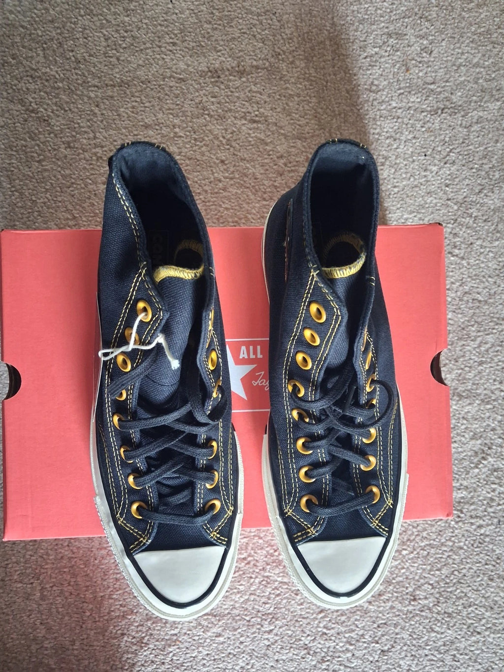 Converse Chuck 70 GTX HI Black/Sunny Angel Unisex Trainers — UK Mens 8.5 / Womens 10.5