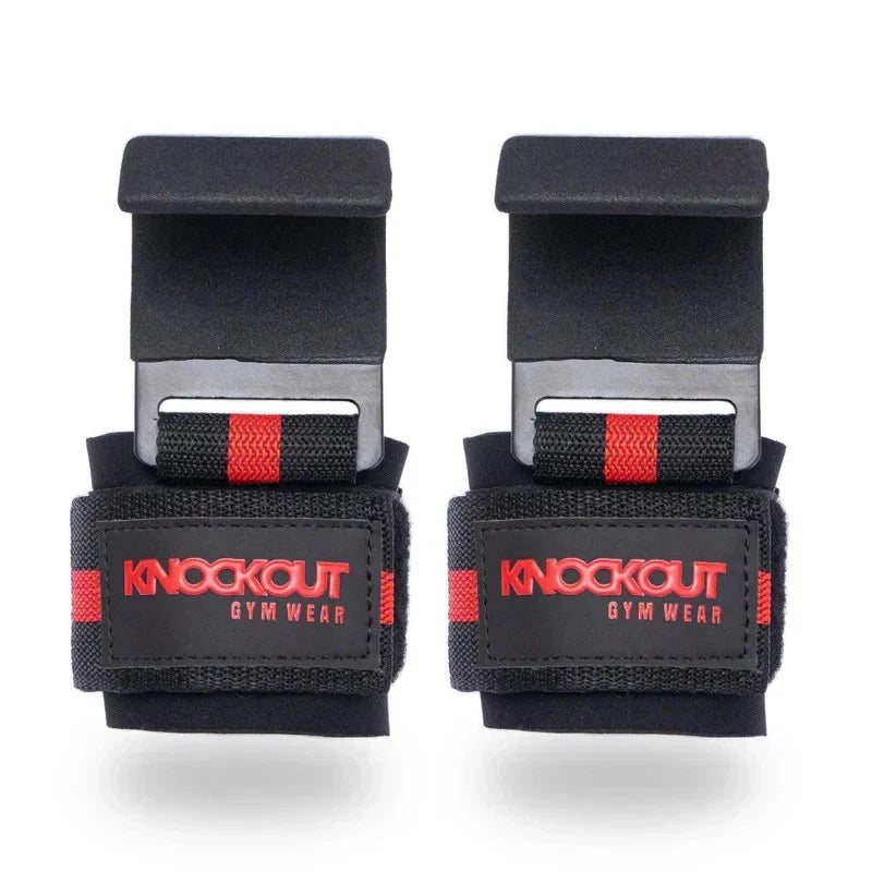Weight Lifting Wrist Hooks Lifting Straps Non-Slip Rubber Coated Lifting Straps