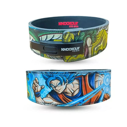 Weightlifting Belt Printed Anime/Goku Edition LEVER Control/Self Lock/Buckle Pin