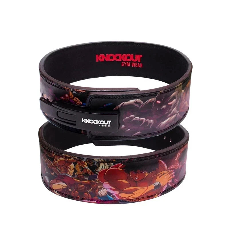Weightlifting Belt Printed Anime/Goku Edition LEVER Control/Self Lock/Buckle Pin