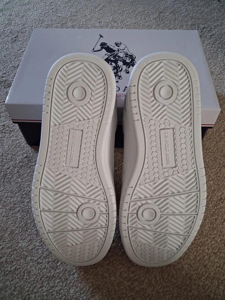 U.S. Polo Assn. Women's Trainer White Pink Beige UK Size 5 / EUR 38 / US 6.5
