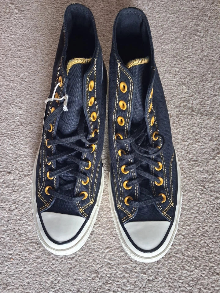Converse Chuck 70 GTX HI Black/Sunny Angel Unisex Trainers — UK Mens 8.5 / Womens 10.5